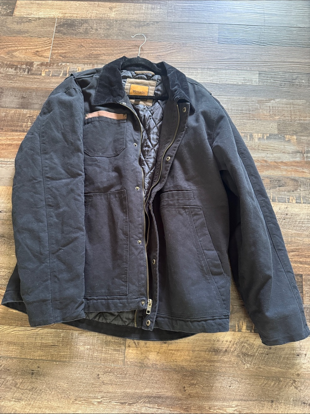 Venado Men's Black Work Jacket - Quilted Lining